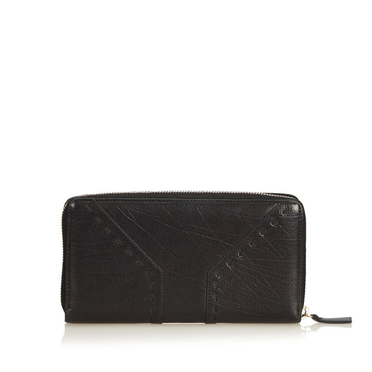 YSL Black Others Leather Muse Wallet France For Sale at 1stDibs