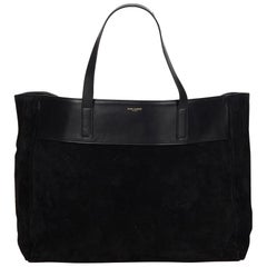 YSL Black Reversible East West Shopping Bag