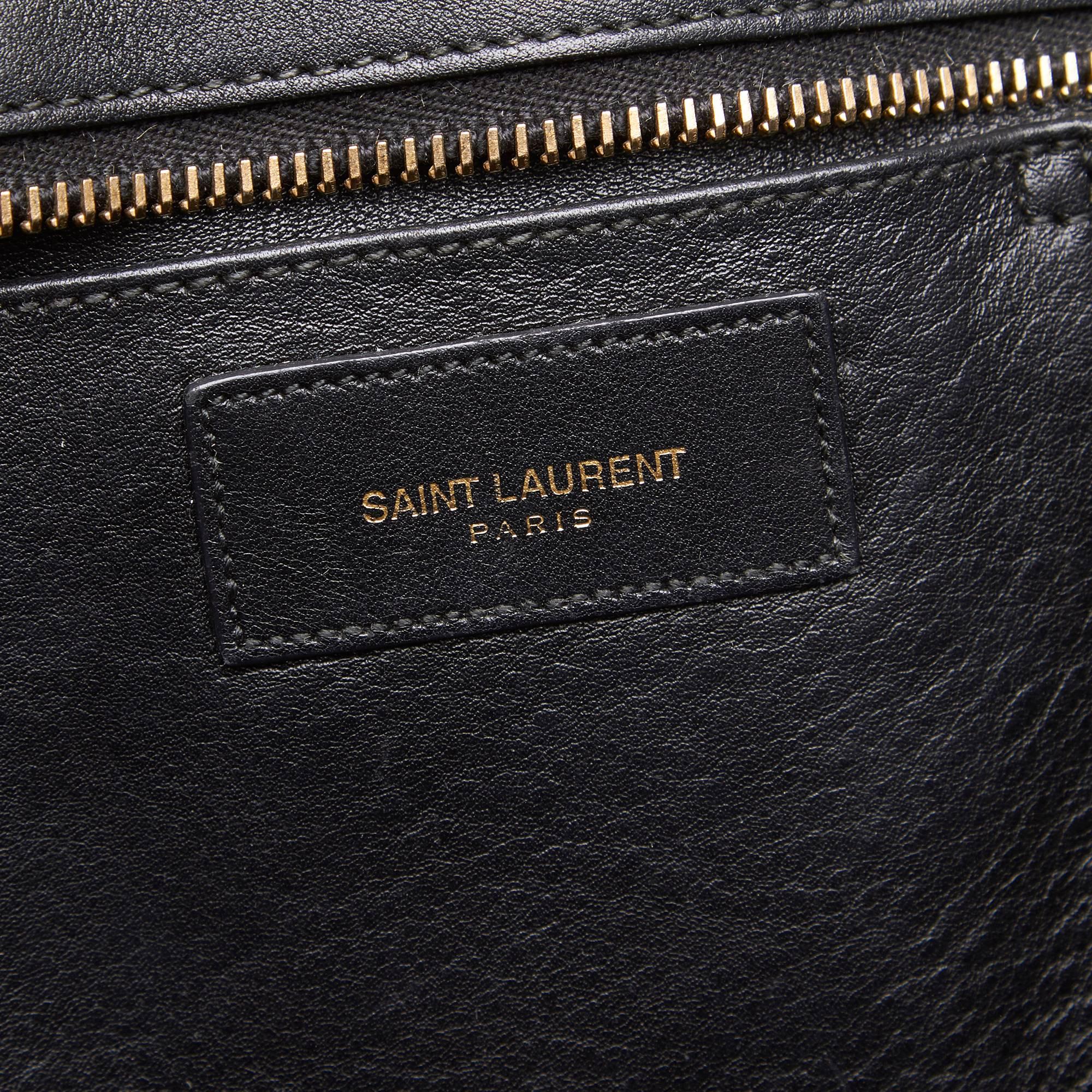 Yves Saint Laurent YSL Black Small Cabas Chyc Bag In Good Condition In Orlando, FL