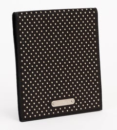 YSL Black Studded Unisex Passport Cover