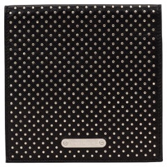 YSL Black Studded Unisex Passport Cover