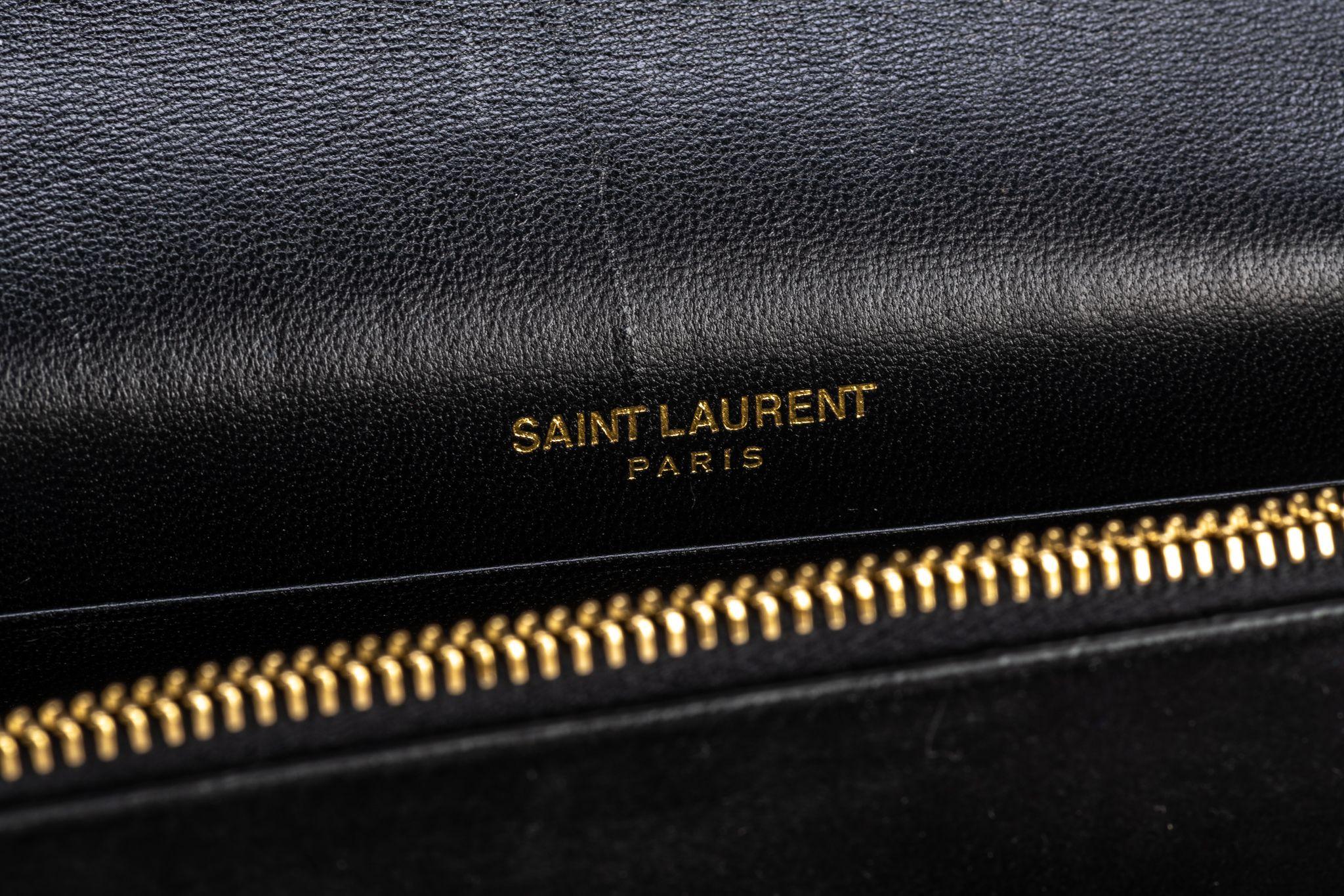 YSL Black Suede Sequins Cross Body Bag NEW For Sale 5