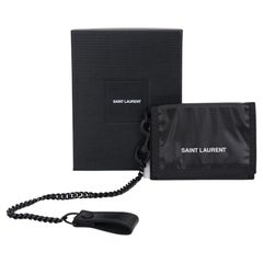 YSL Black Wallet With Chain With Box