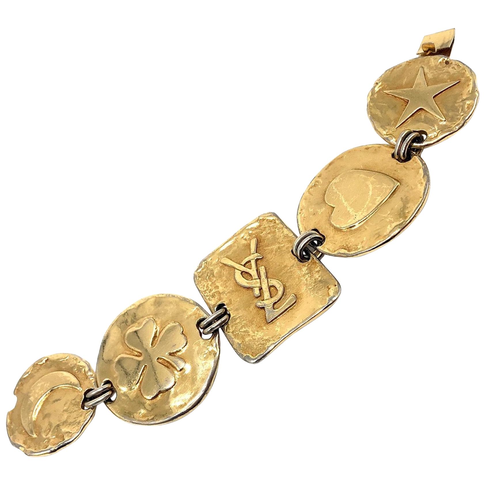 YSL Bracelet Vintage 1980s Yves Saint Laurent Cuff