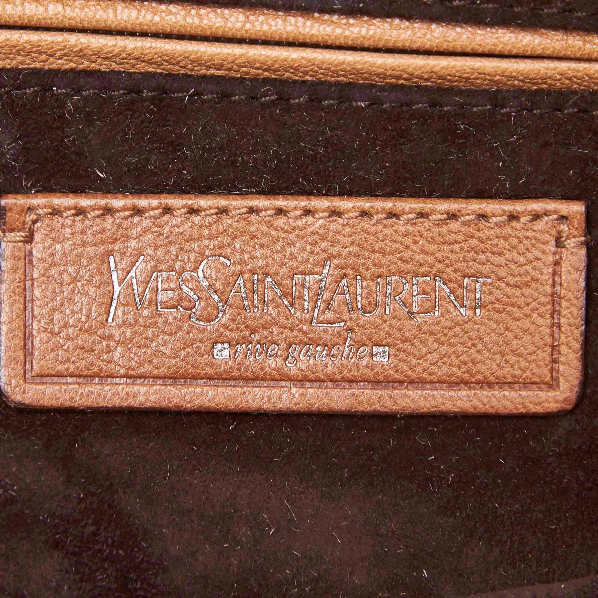 YSL Brown Leather Mombasa Bag 2