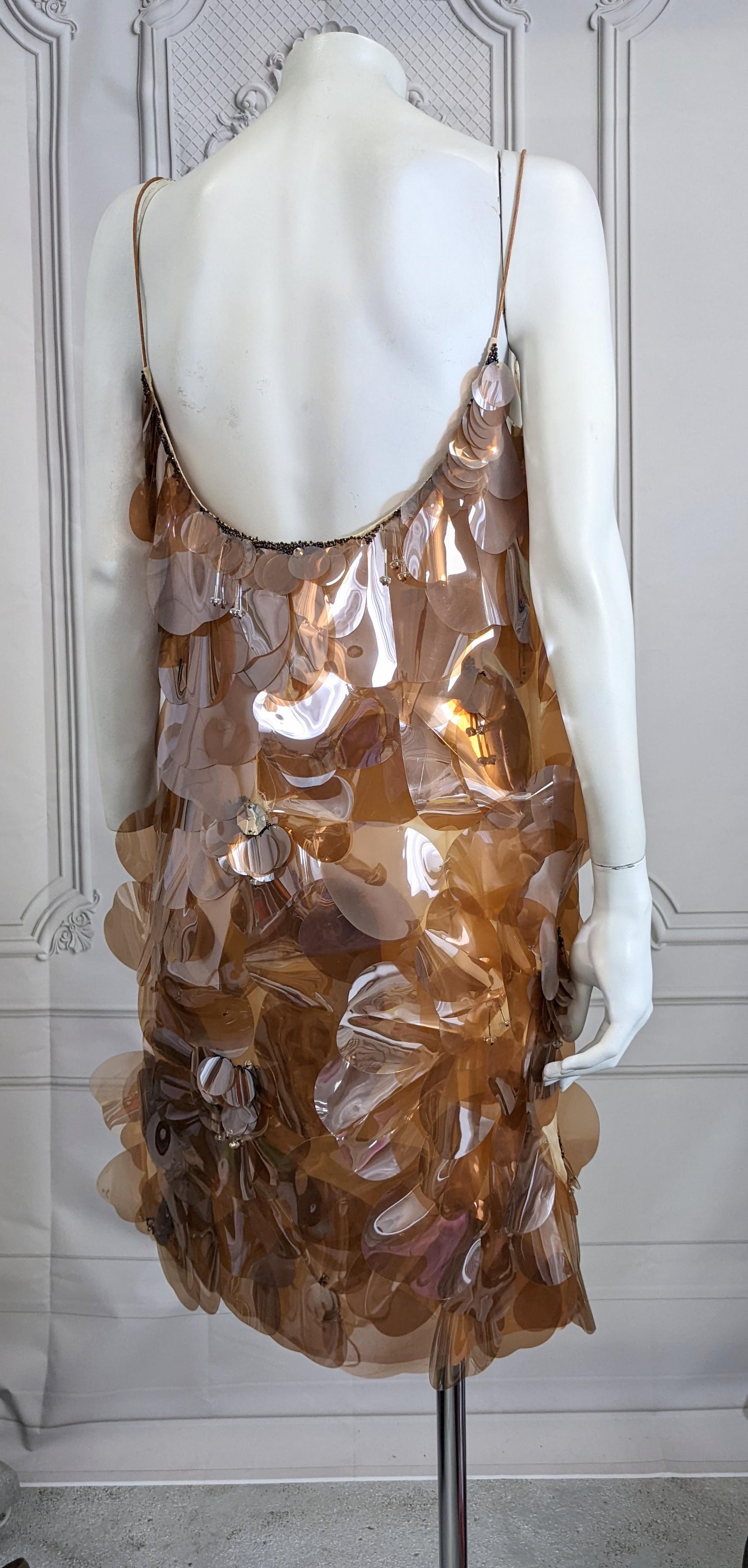 YSL by Alber Elbaz Heart Paillette Mini Dress. S/S 2000 For Sale 3