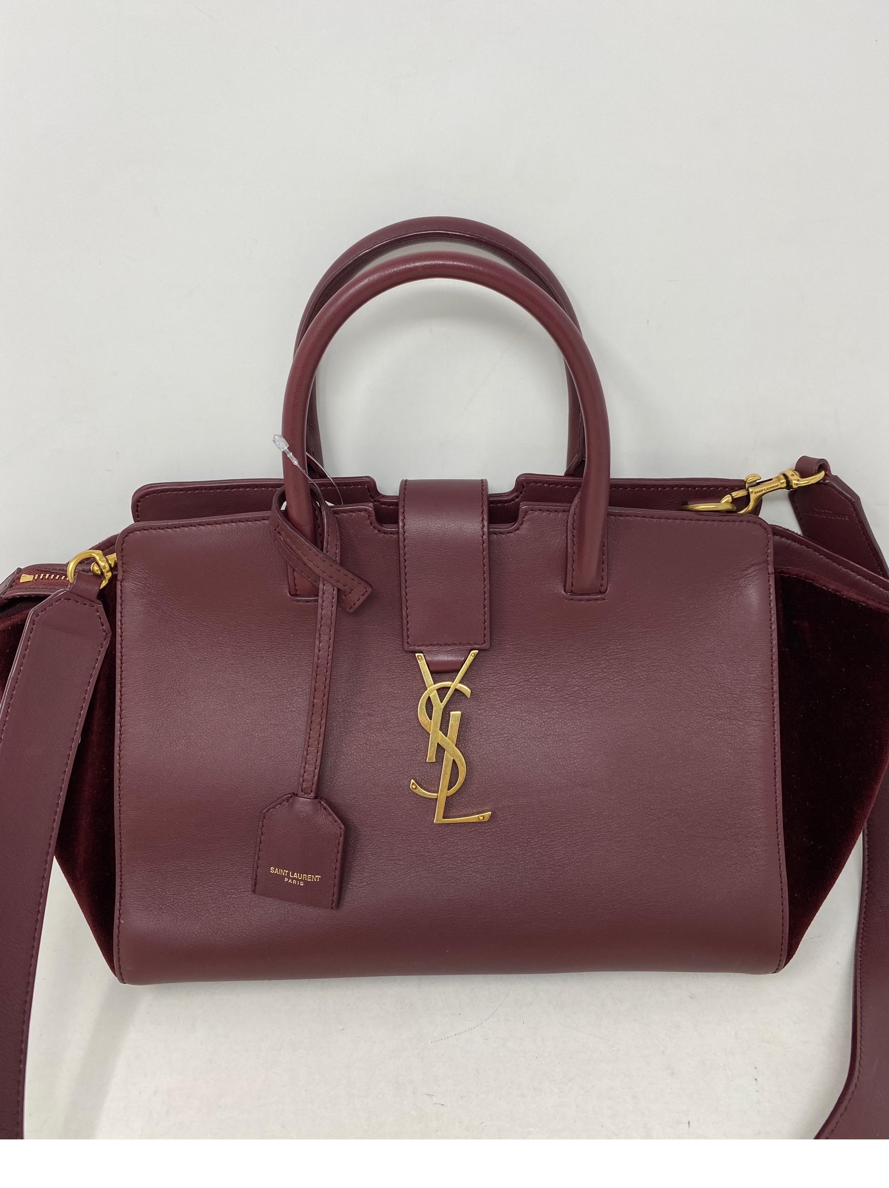 ysl burgundy bag