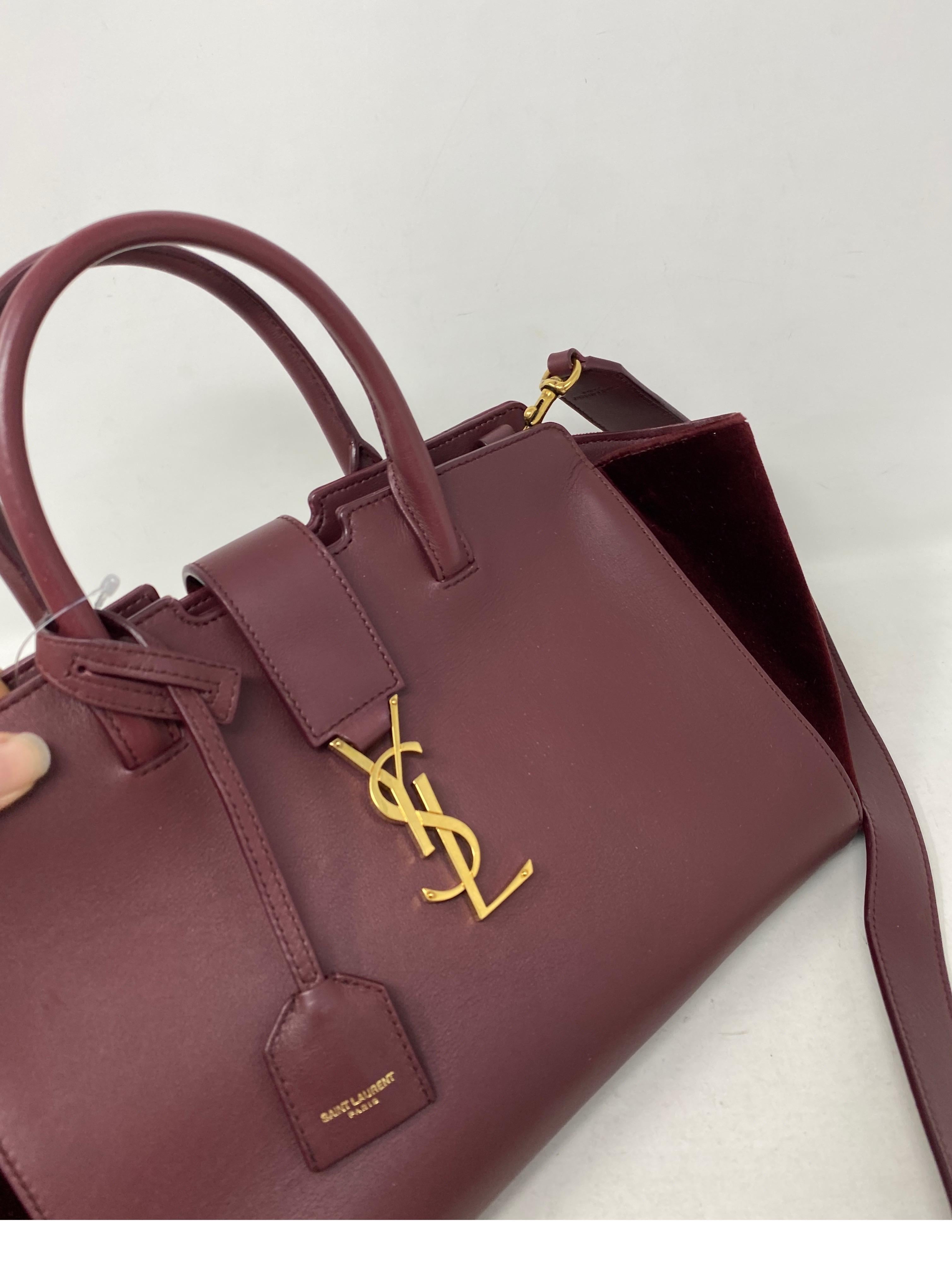 ysl maroon bag