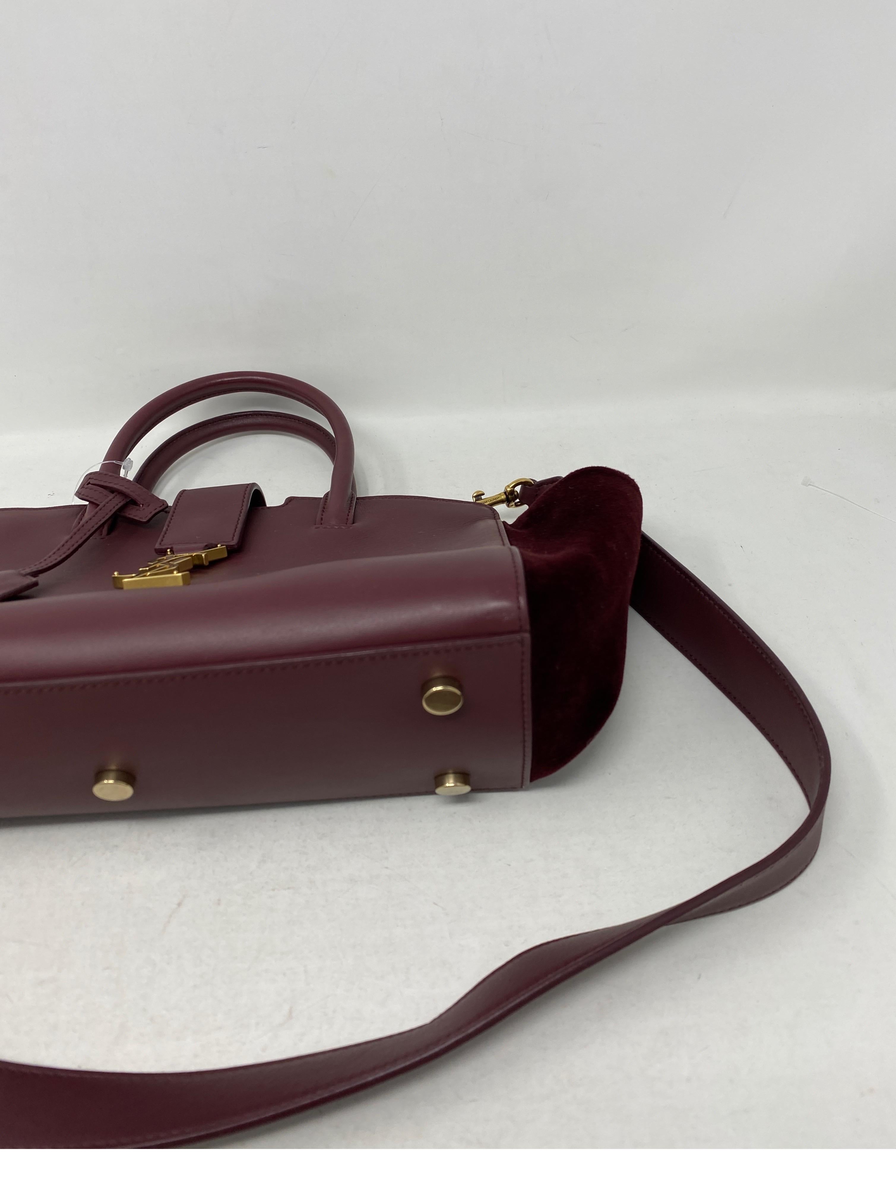 Women's or Men's YSL Cabas Burgundy Bag