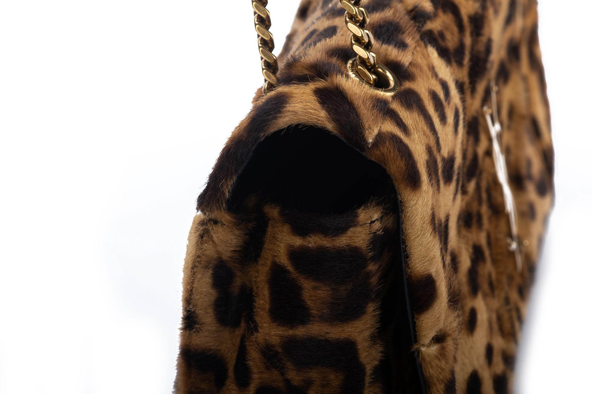 YSL Cheetah Print BN Pony Hair Handbag In New Condition In West Hollywood, CA
