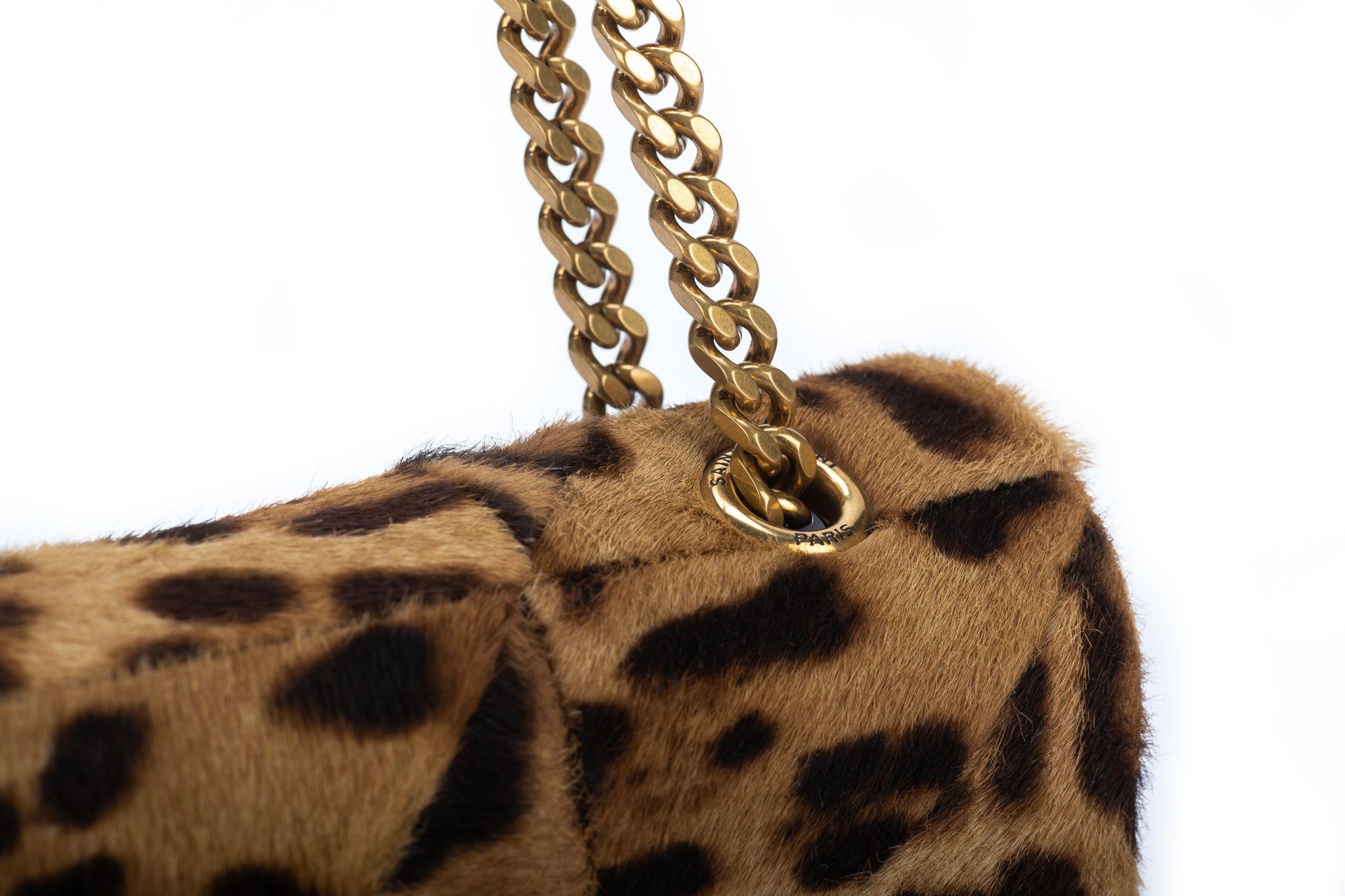 Women's or Men's YSL Cheetah Print BN Pony Hair Handbag