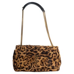 YSL Ponyhaar-Handtasche mit Gepardenmuster BN
