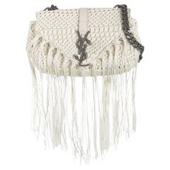 Used YSL Classic Monogram Crochet Fringed Bag