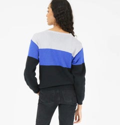 YSL Farbblock-Strickpullover