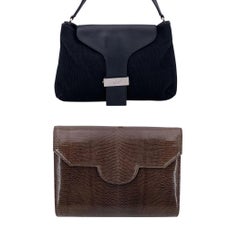 YSL convertible clutch bag + Gucci vintage black bag