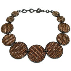 YSL crystal moon necklace 80s
