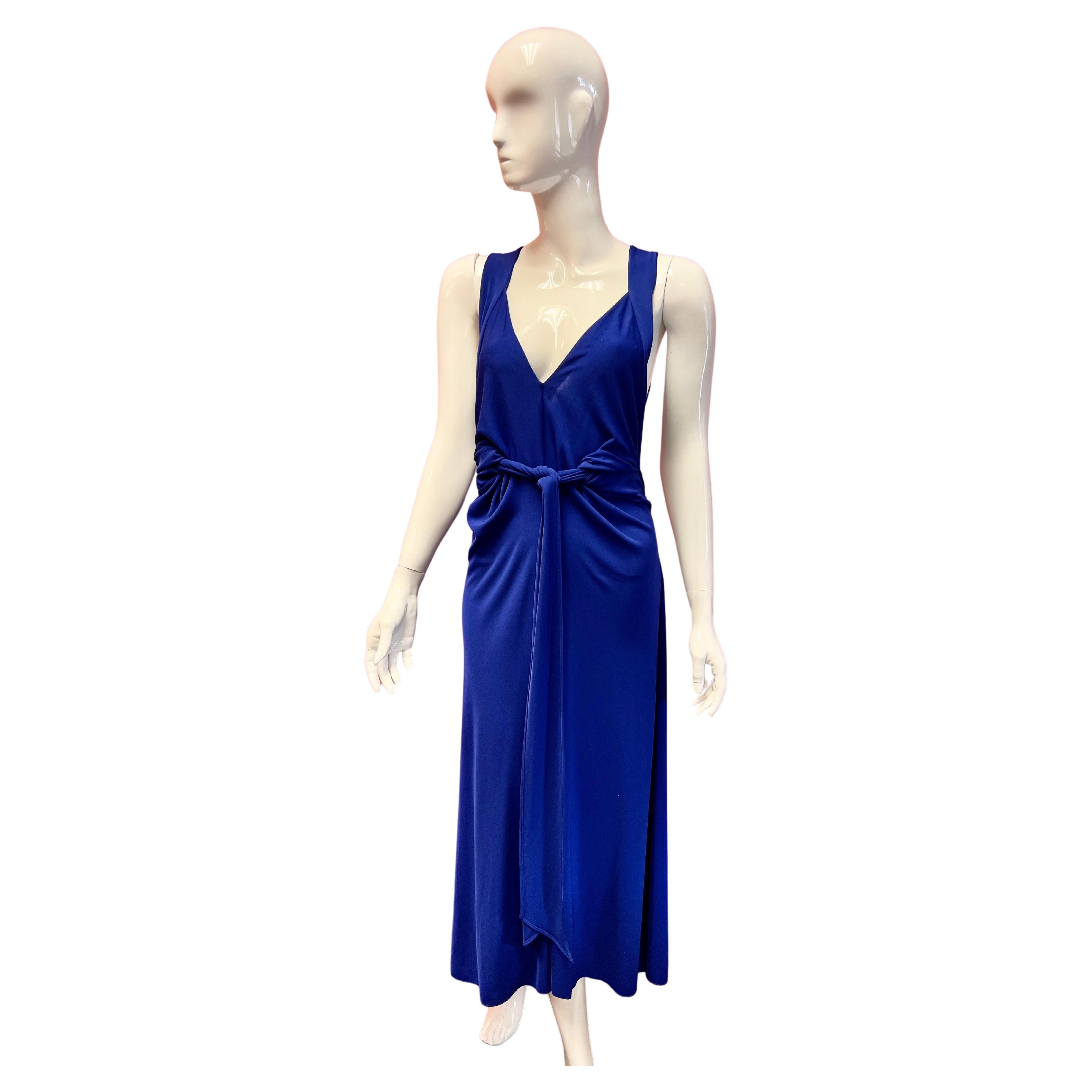 YSL Dress Indigo size 38 For Sale