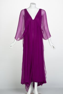 Vestido de noche de gasa Yves Saint Laurent Edition Soir circa 2009