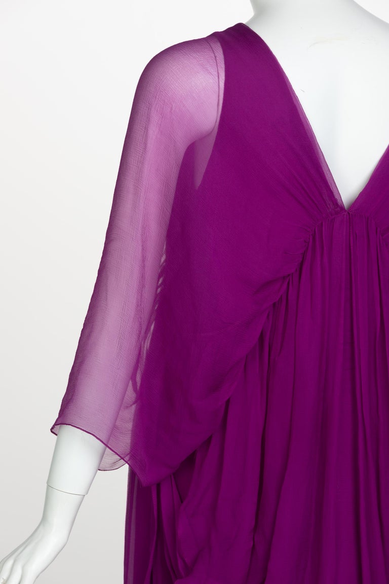 Yves Saint Laurent Edition Soir Chiffon Evening Dress circa 2009 For Sale  at 1stDibs