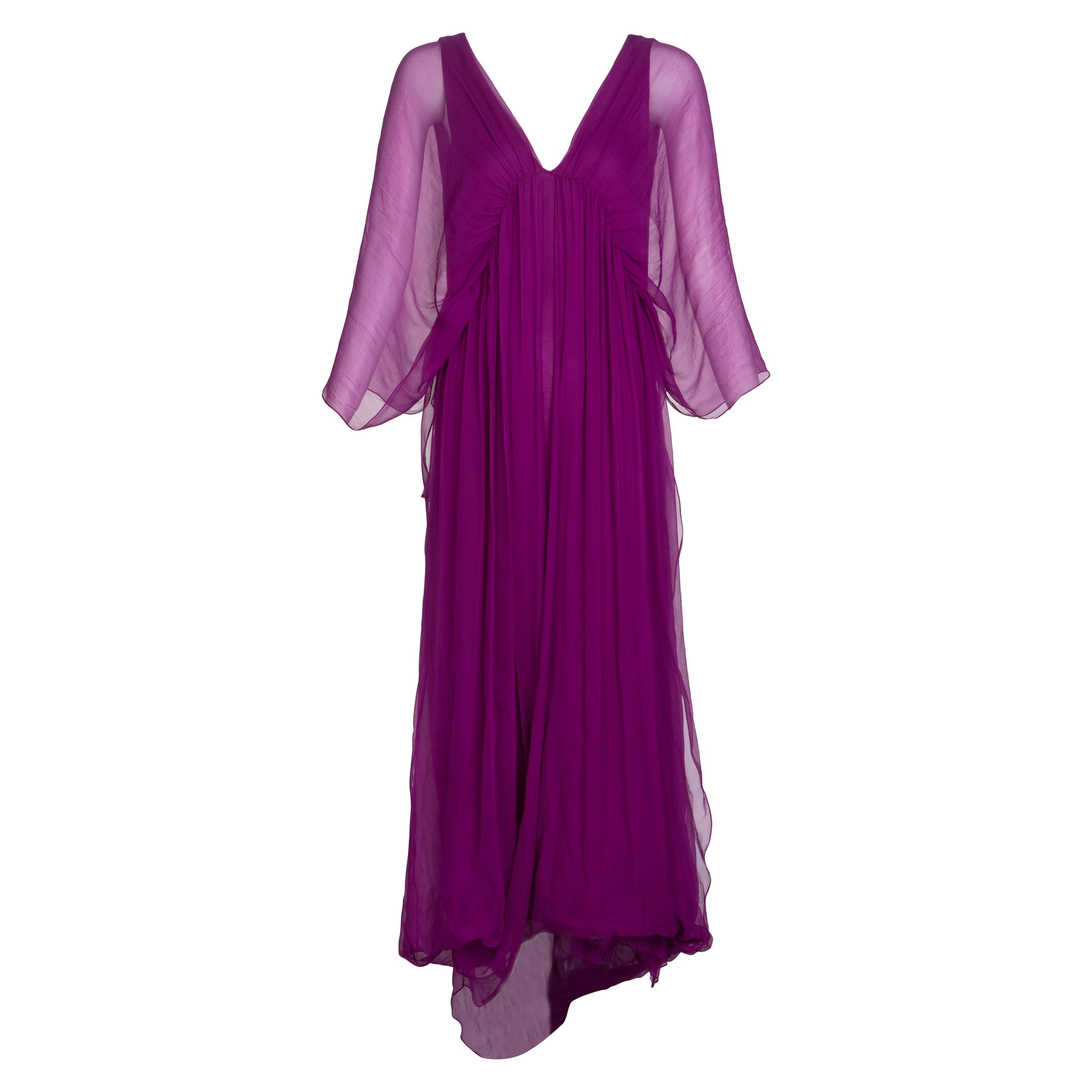  Yves Saint Laurent Edition Soir Chiffon Evening Dress circa 2009 For Sale