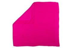 YSL Fuchsia Textured Large Silk Scarf