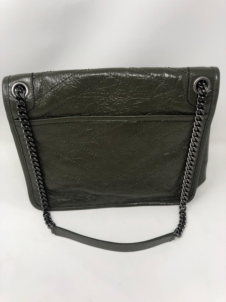 YSL Green Vert Fonce Medium Niki Bag at 1stDibs ysl niki medium sale