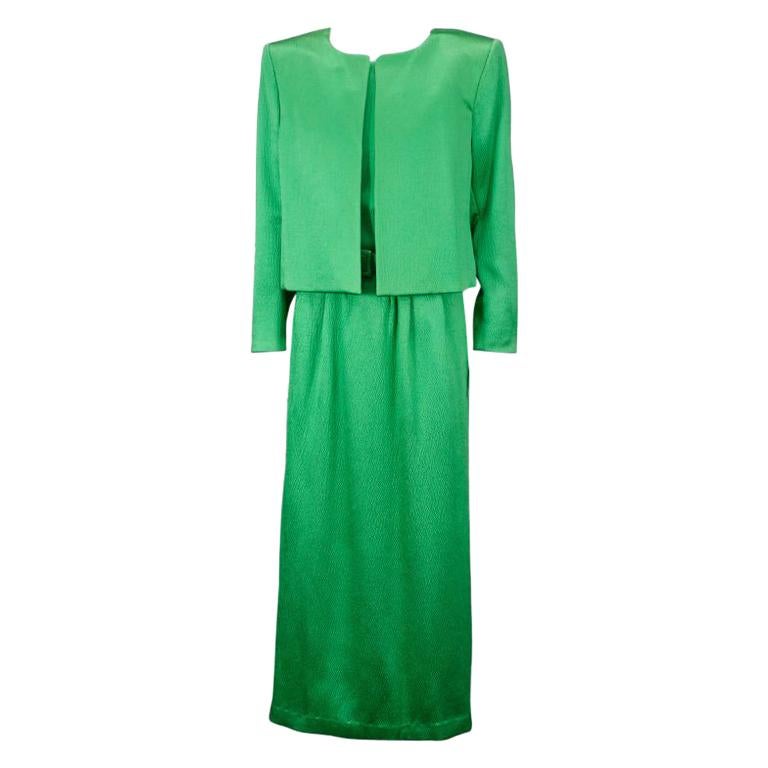 YSL Haute Couture Jade Green Suit