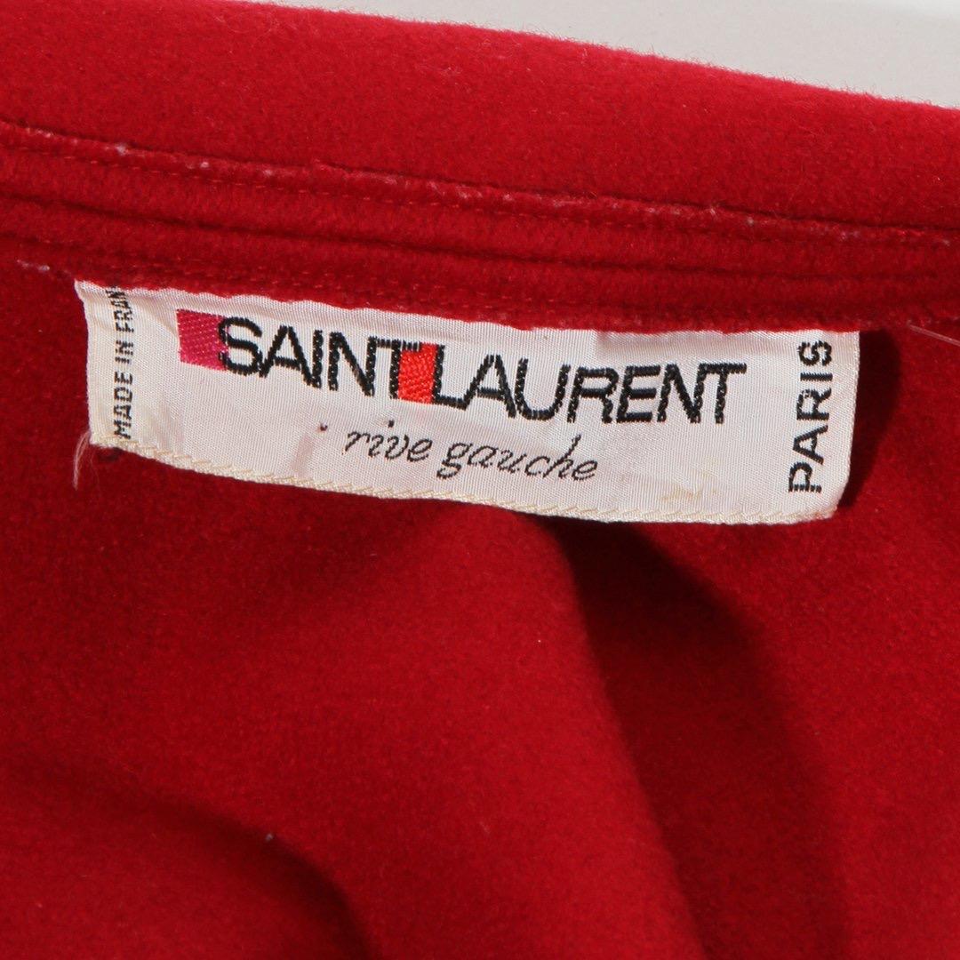 YSL Hooded Wool Cape In Excellent Condition In Los Angeles, CA