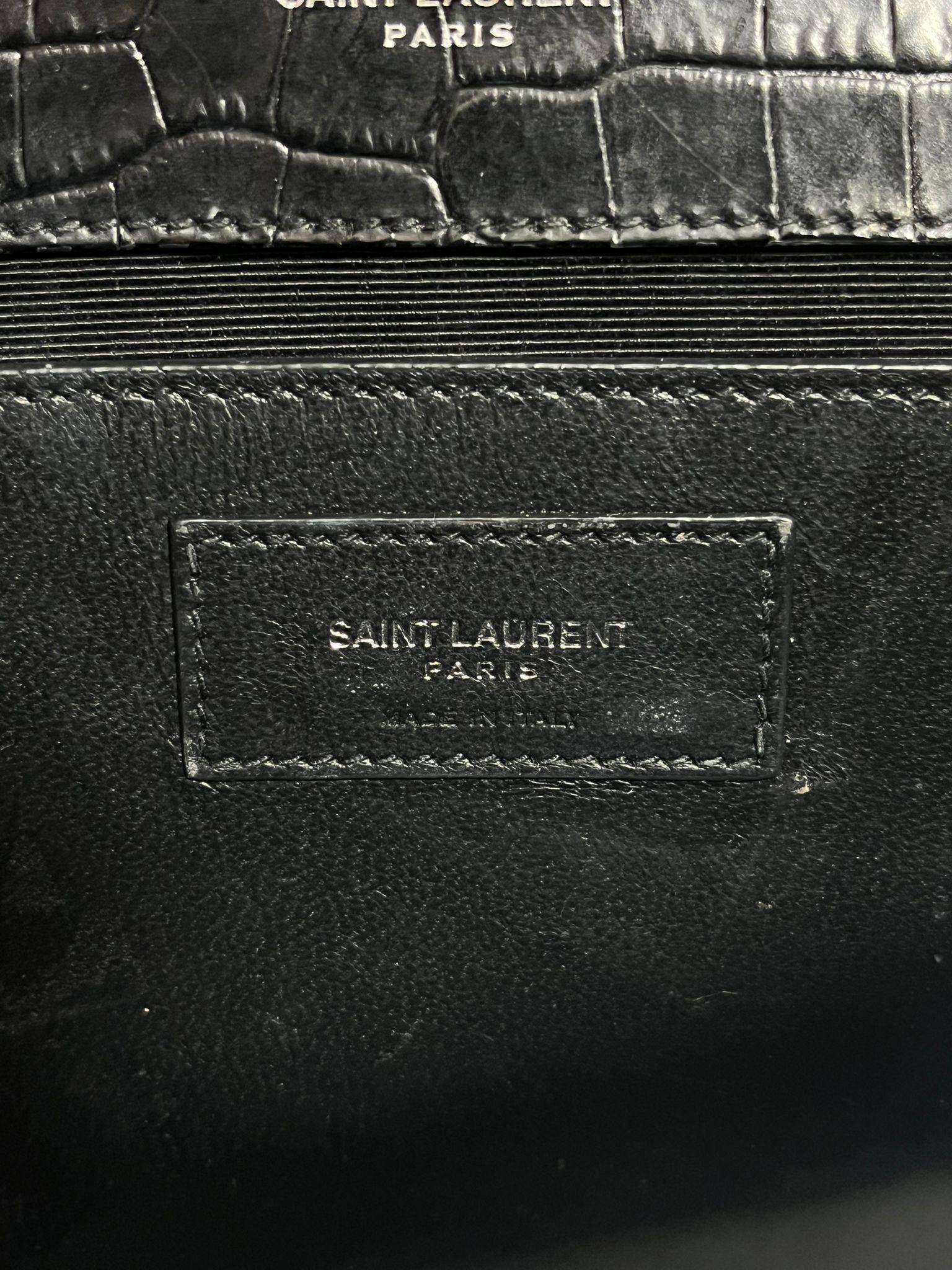 YSL Kate Tasche aus geprägtem Krokodilleder 4