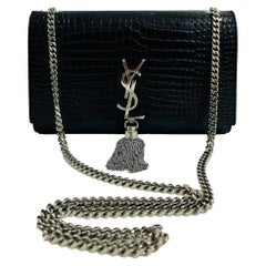 YSL Kate Bag In Crocodile Embossed Leather