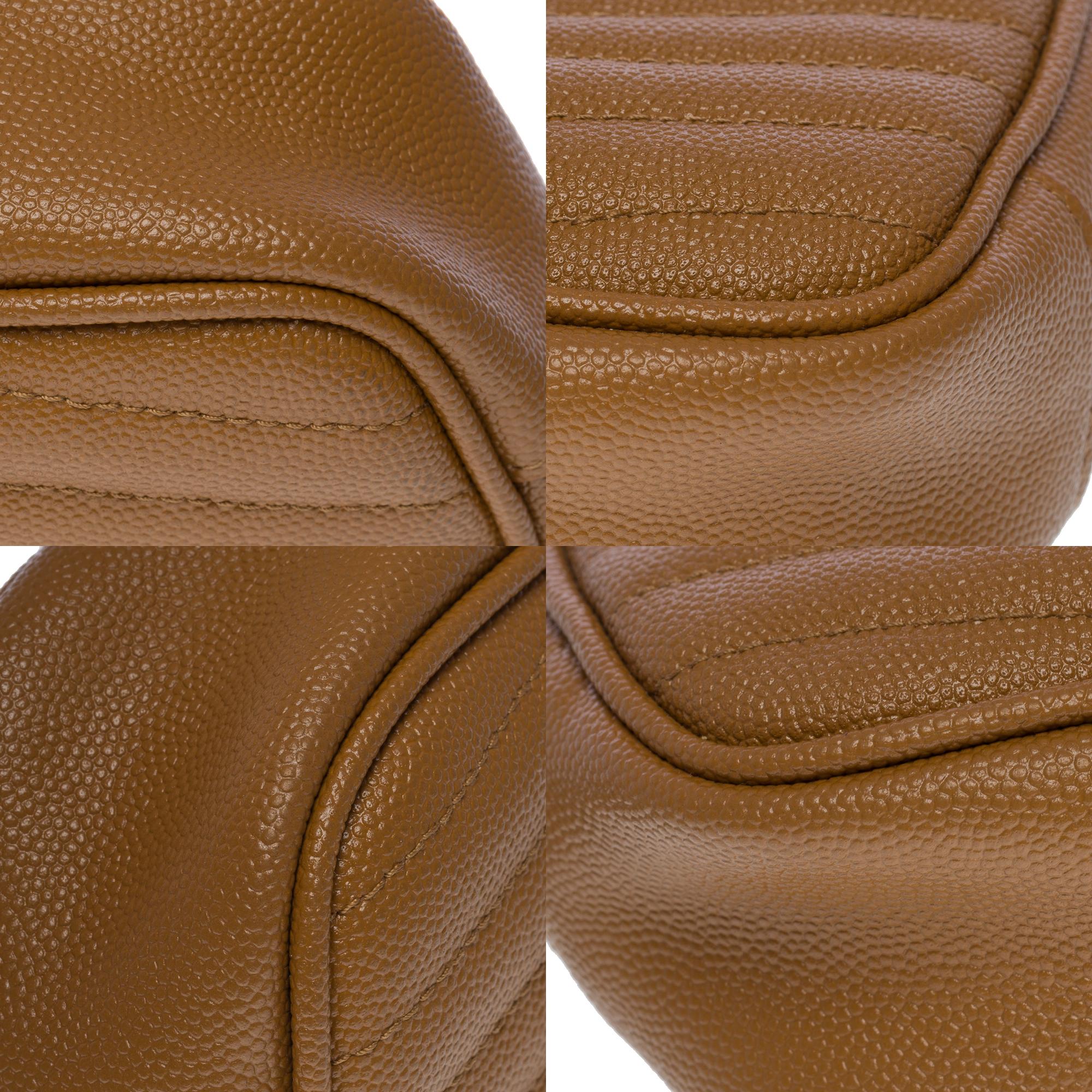 YSL Lou Camera shoulder bag in Camel calfskin leather herringbone, GHW 5