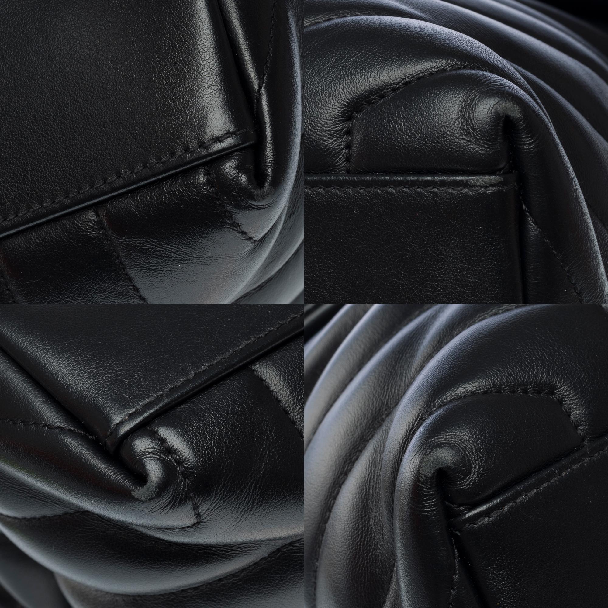 YSL Loulou Medium shoulder flap bag in black chevron quilted calf leather, GHW 8