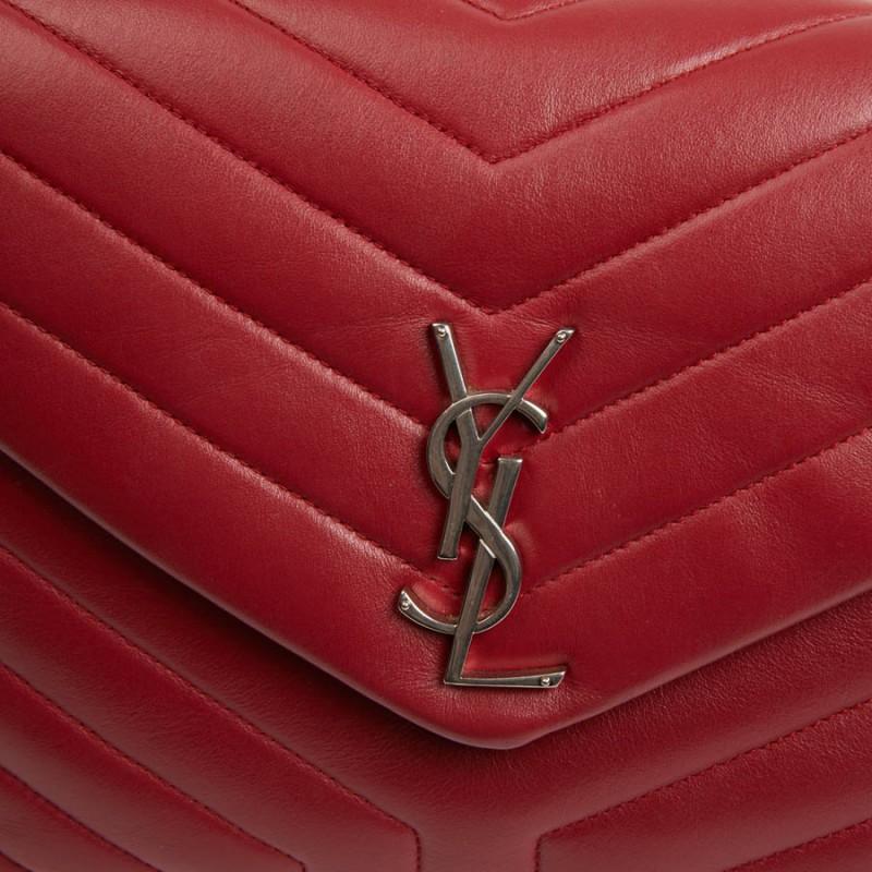 YSL Loulou Sac en cuir rouge 6