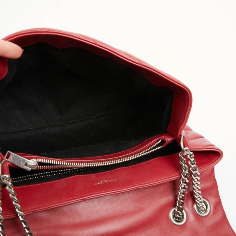 YSL Loulou Sac en cuir rouge 8