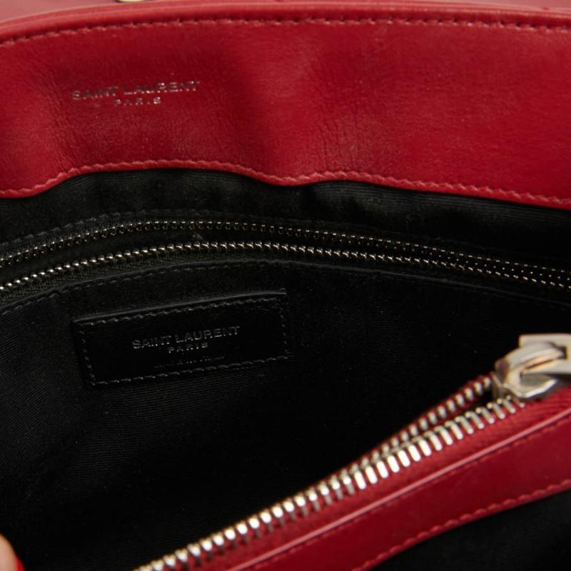 YSL Loulou Sac en cuir rouge 10