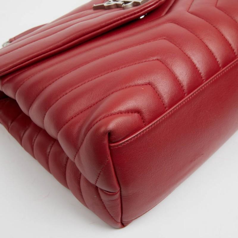 YSL Loulou Sac en cuir rouge 2