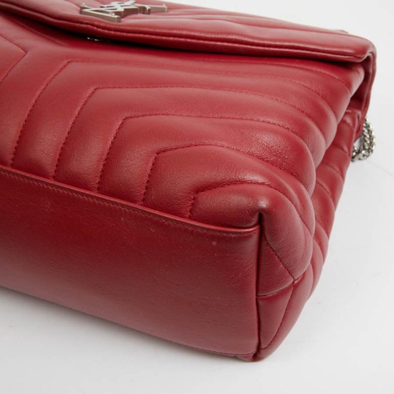 YSL Loulou Sac en cuir rouge 4