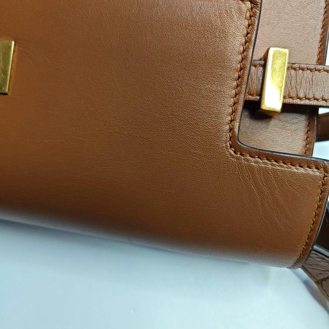 YSL Manhatten Umhängetasche Braun Schulter im Angebot 5