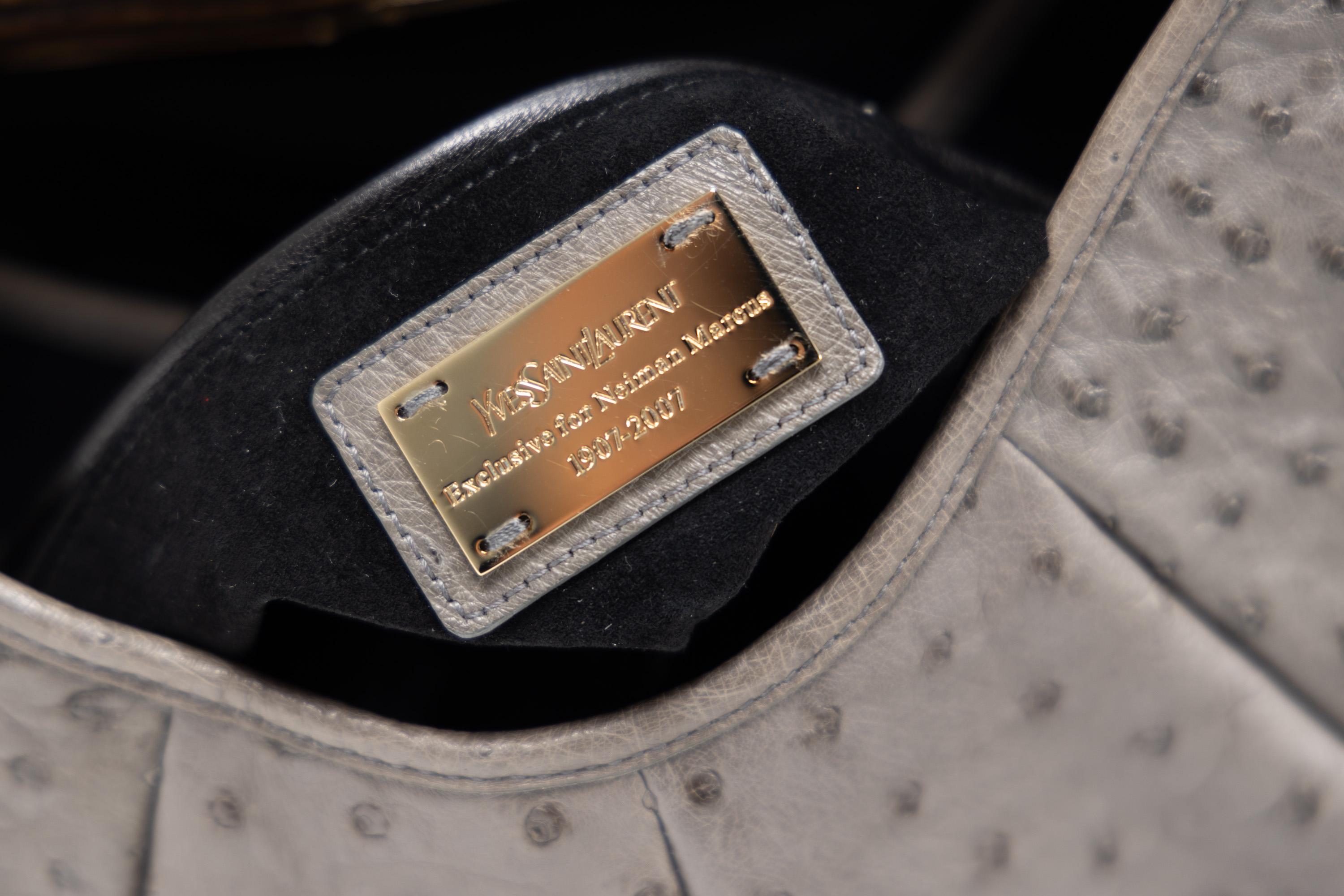YSL Mombasa Ostrich Leather Bag Limited Edition, 2000s Yves Saint Laurent 3