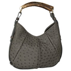 YSL Borsa in pelle di struzzo Mombasa Edizione limitata, anni 2000 Yves Saint Laurent