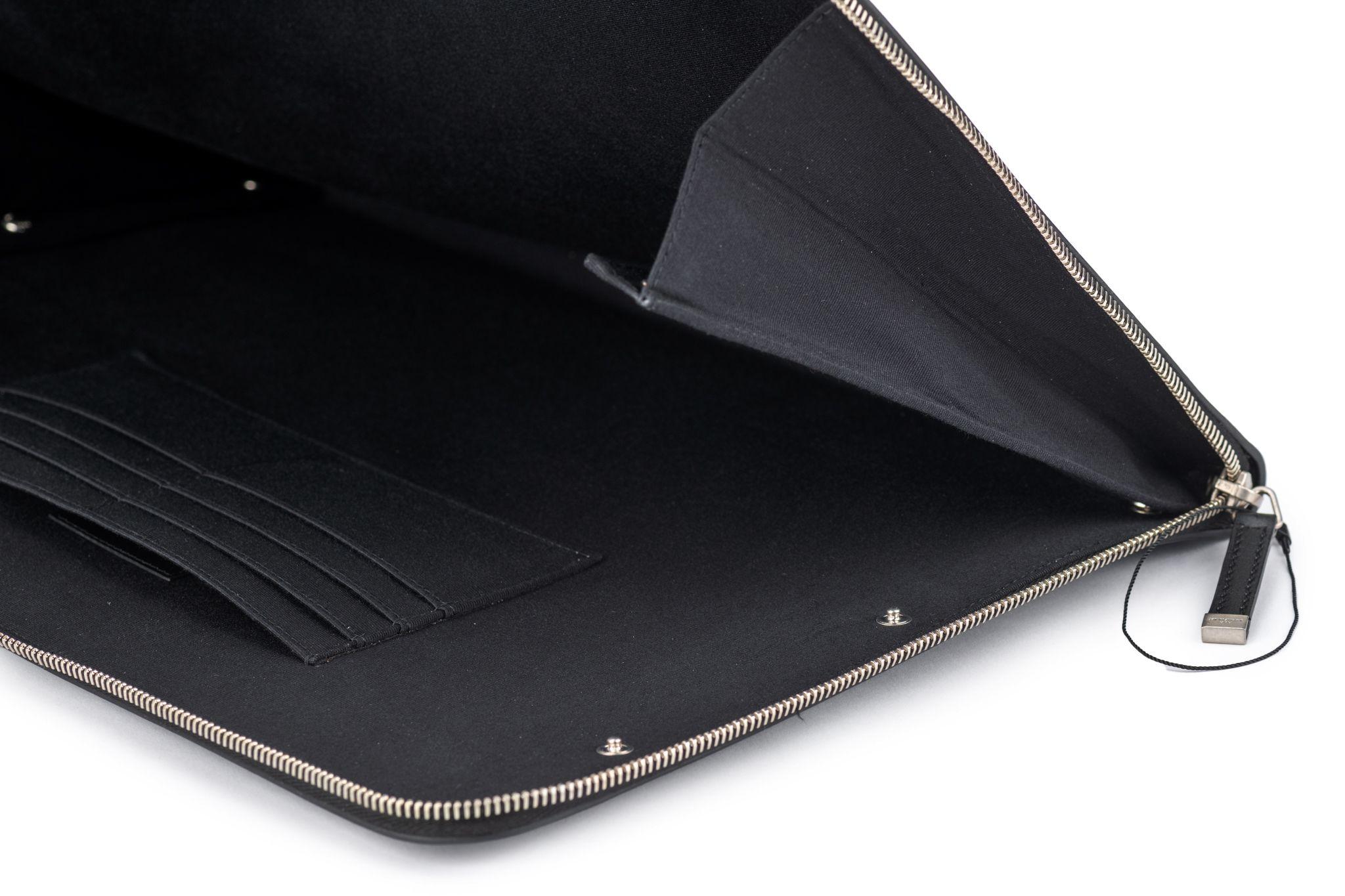 YSL New Black Leather Document Folder  For Sale 5