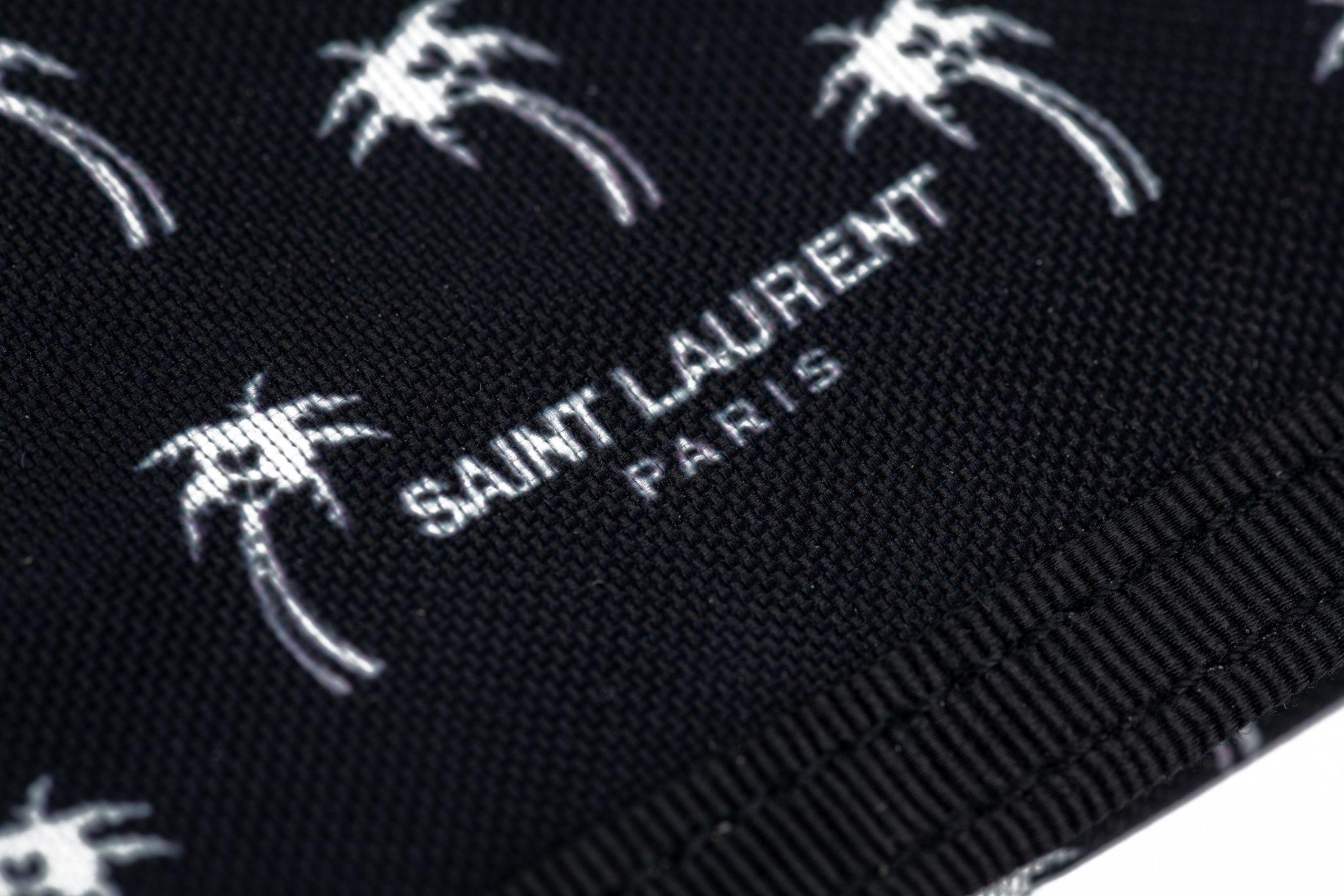 YSL New Black Palms Canvas Wallet For Sale 6