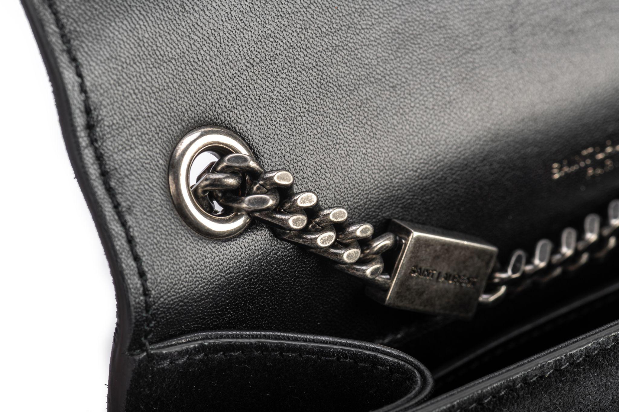 YSL New Black Suede Semi Precious Bag 5