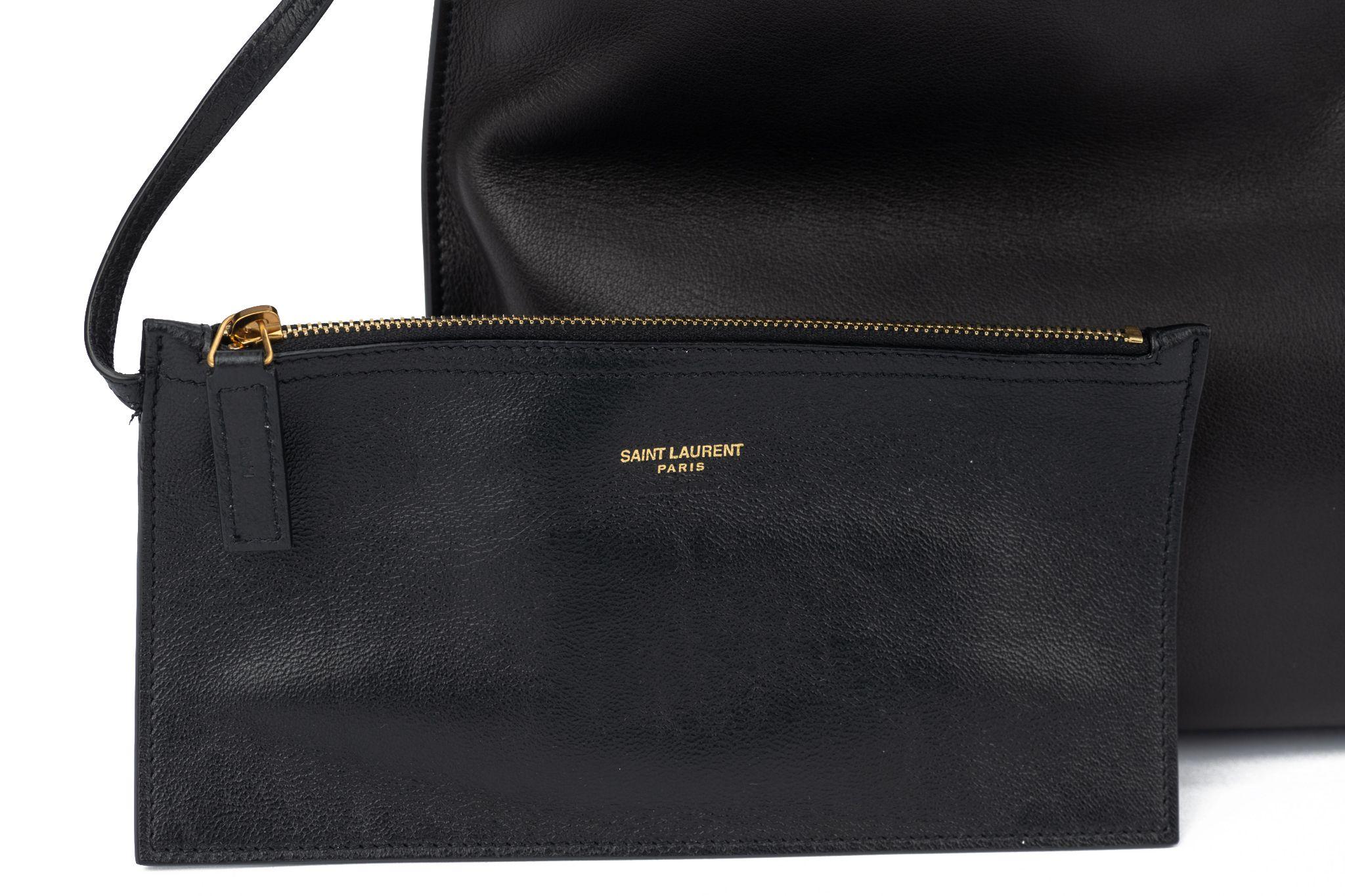 YSL New Black Tag Hobo Leather Bag For Sale 1