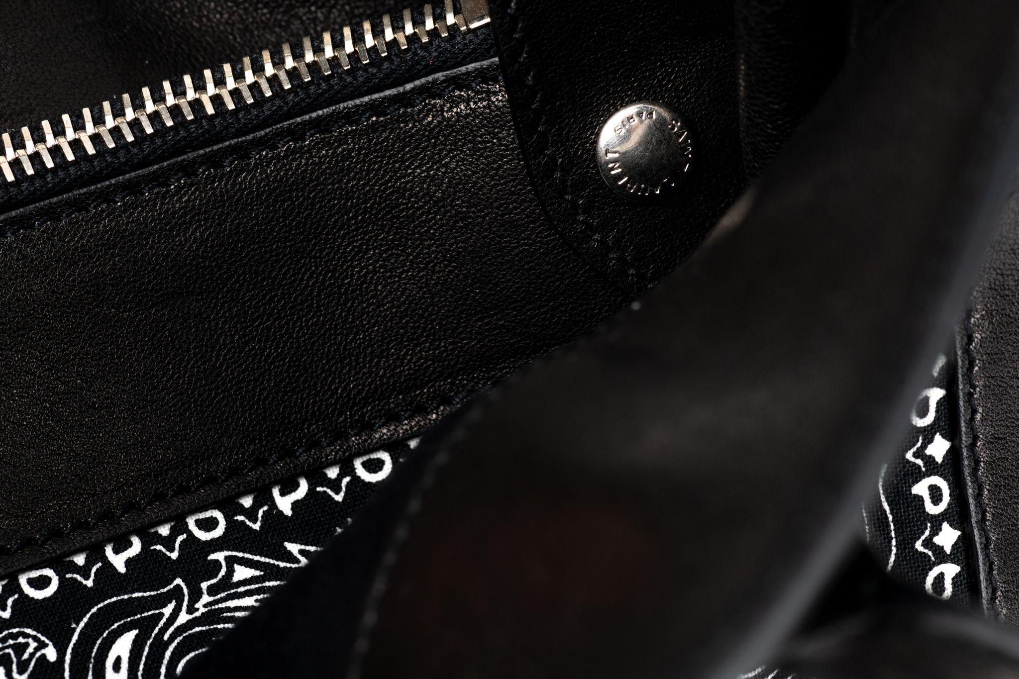 Borsa a due vie YSL New Black White Bandana in vendita 9