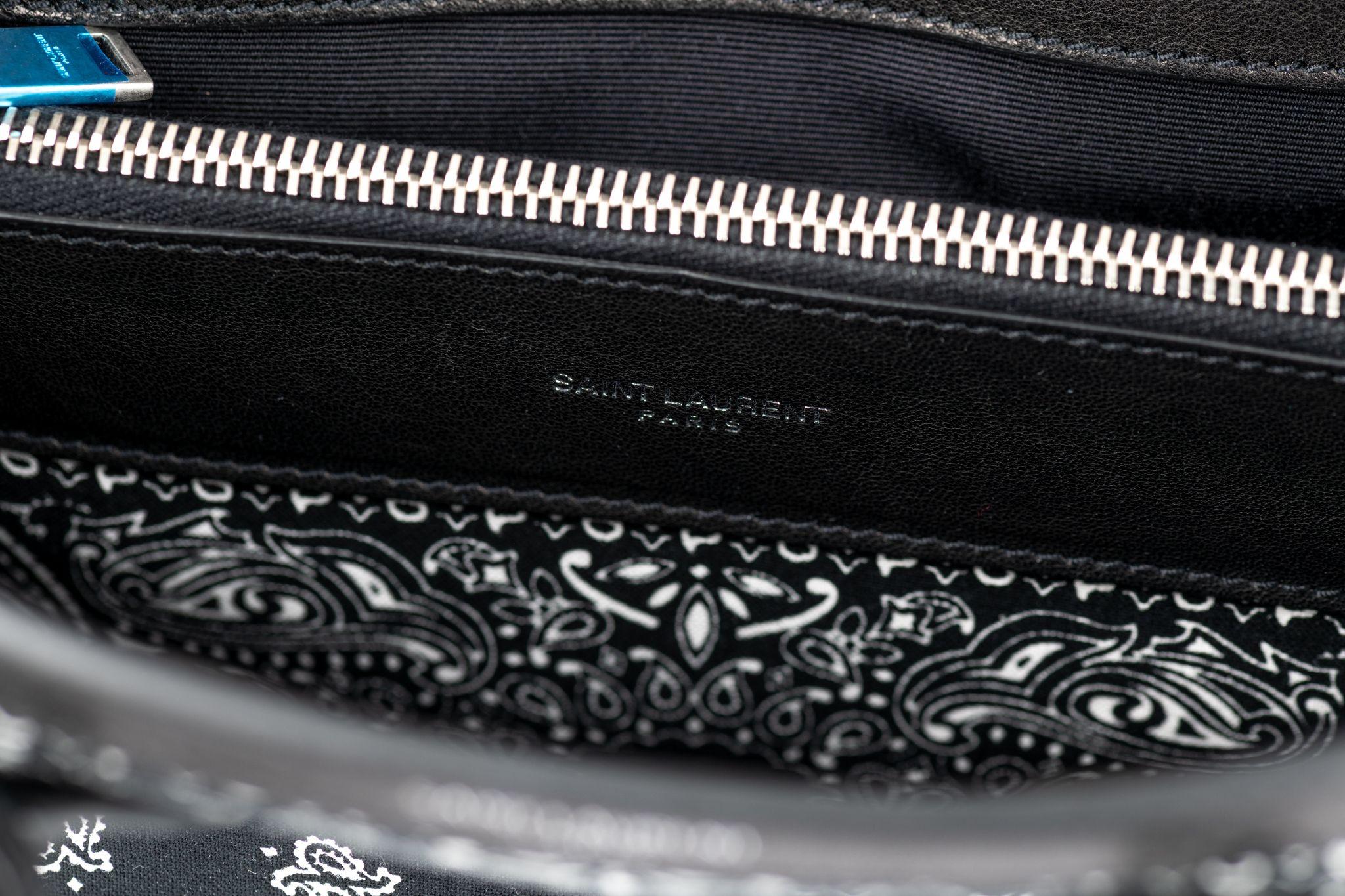 Borsa a due vie YSL New Black White Bandana in vendita 11