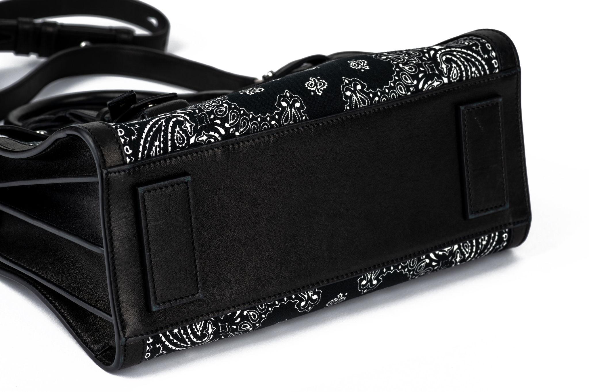 Borsa a due vie YSL New Black White Bandana In condizioni Nuovo in vendita a West Hollywood, CA