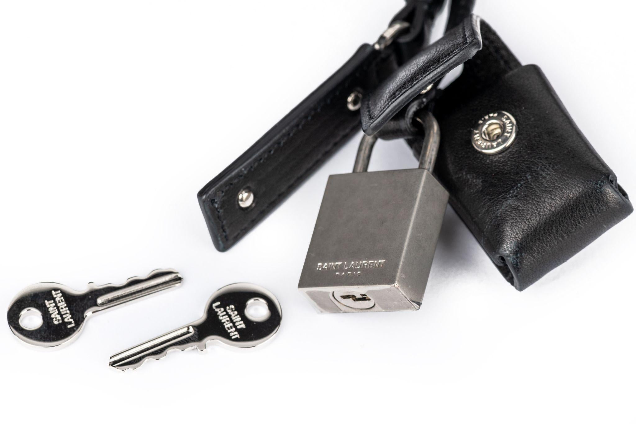 Borsa a due vie YSL New Black White Bandana in vendita 2