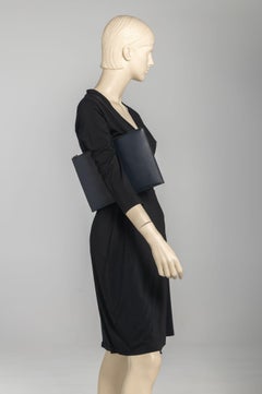 YSL New Blue Leather Zip Pouch