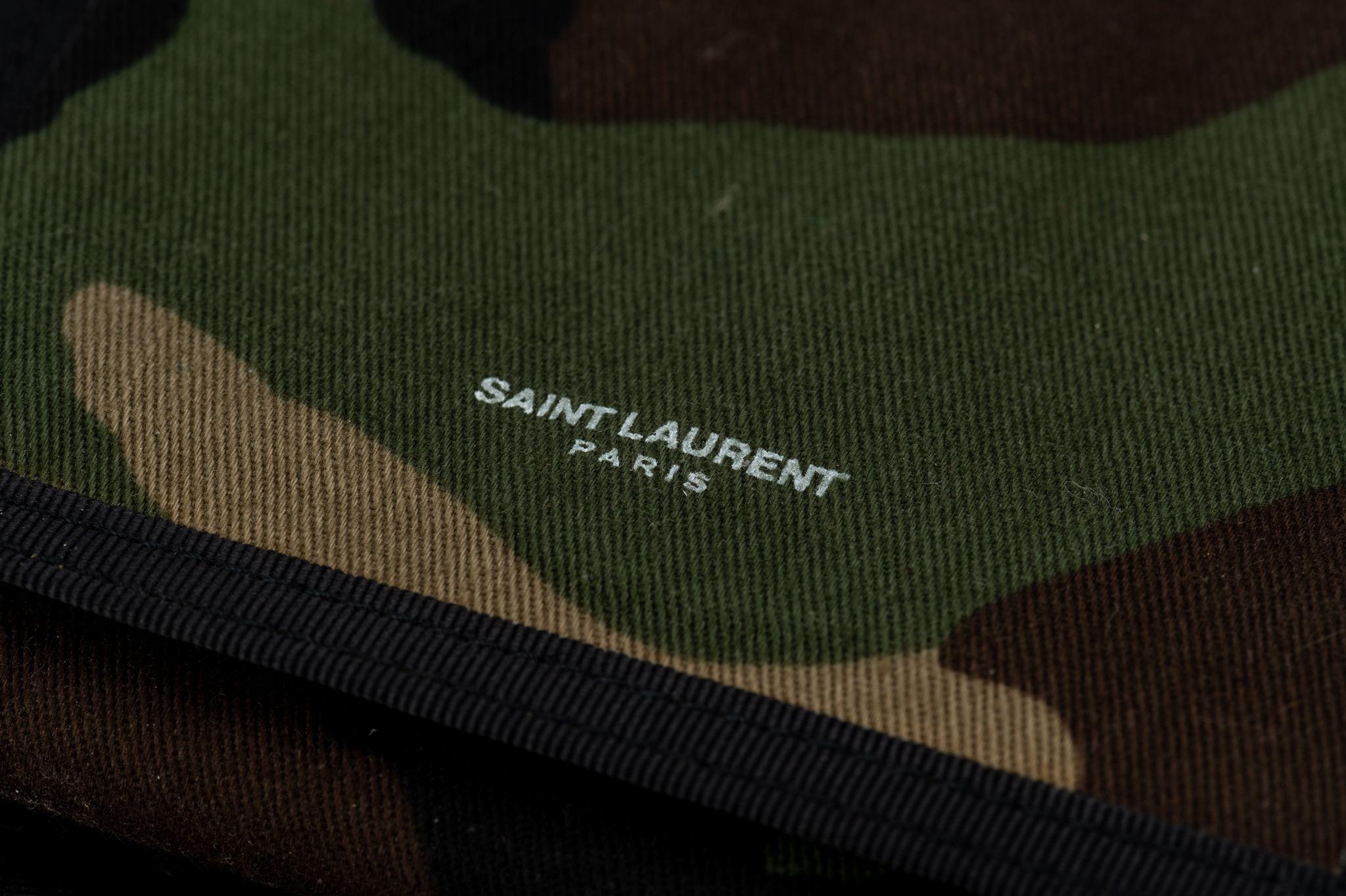 YSL New Camouflage Canvas Wallet For Sale 5